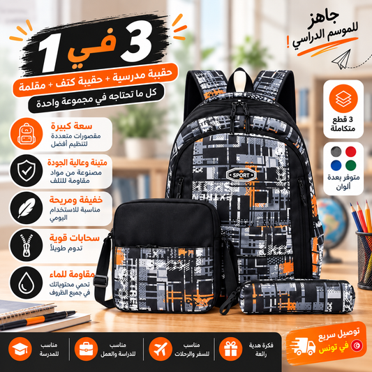 Ensemble Sac à Dos 3-en-1 – Grande Capacité
