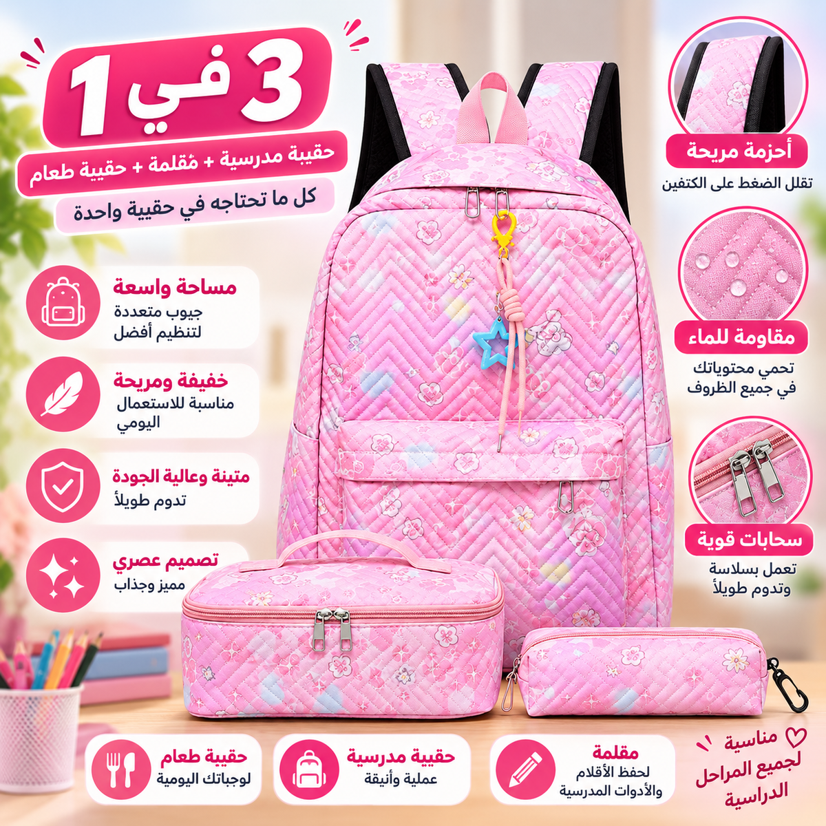 Ensemble Sac à Dos 3-en-1